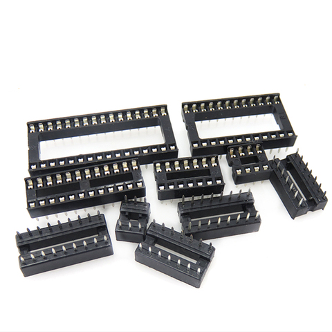 10PCS IC sockets 6 8 14 16 18 20 24 28 32 40 pin Connector DIP Socket DIP6 DIP8 DIP14 DIP16 DIP18 DIP20 DIP24 DIP28 DIP40 pins ► Photo 1/4