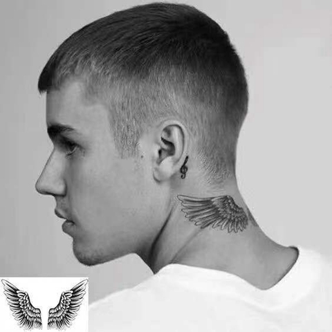 Waterproof Temporary Tattoo Sticker Bieber's ’Wing Angel Flash Tatto Body Art Arm Water Transfer Fake Tatoo Men ► Photo 1/3