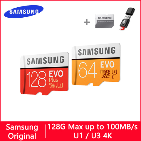 SAMSUNG EVO Micro SD 128GB 32GB 64GB 256GB 512GB U1 U3 Micro SD Card Memory Card 32 64 128 GB Flash Card SD/TF MicroSD for Phone ► Photo 1/5