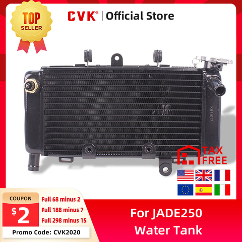 CVK Motorcycle Aluminium black Radiator Cooler Cooling Water Tank for Honda Magna JADE 250 Sapphire Magna250 JADE250 Dragon Dogs ► Photo 1/6