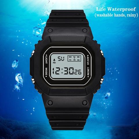 Digital Watch Men Women Kids Electronic LED Wrist Watch 24 hours Sport Watches Army Military Waterproof Male Clock reloj hombre ► Photo 1/6