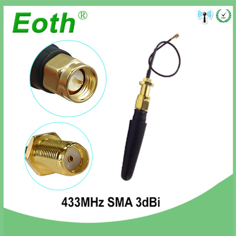 433MHz Antenna 3dbi SMA Male Connector Plug 433 MHz Directional Antena Small Size Waterproof Antenne +21cm RP-SMA Pigtail Cable ► Photo 1/1