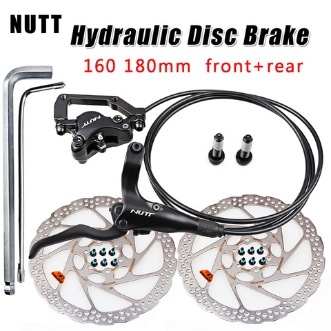 NUTT MTB Bike brake Hydraulic Disc Caliper 22.2MM Handlebar Right Front Left Rear Brake Set Bicycle RT56 G3 HS1 160 180 mm Rotor ► Photo 1/6