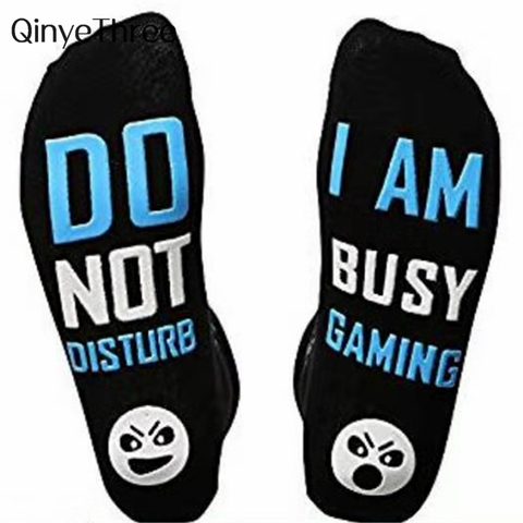 New happy game socks funny letters 