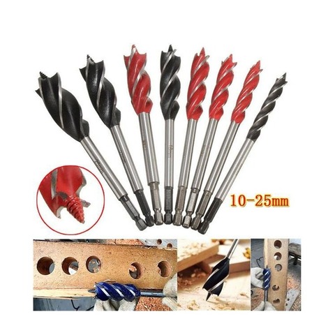 1PCS 4 Cutters 10-25mm Center Drill Bit For Wood Cut Suit for woodworking hole opener reaming drill four holes Drilling ► Photo 1/5