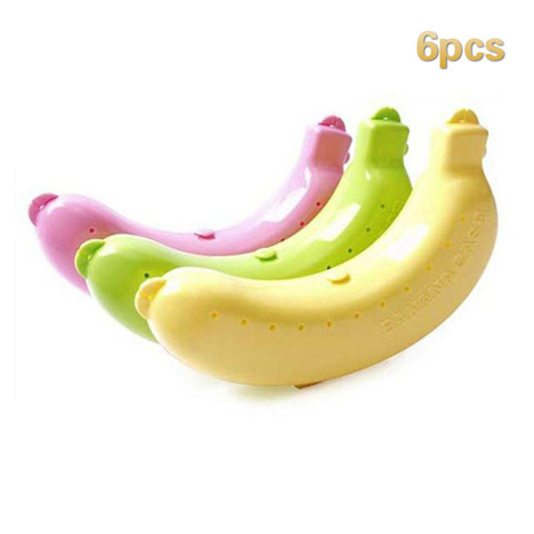 New 6pcs Banana Saver Outdoor Banana Protector Container Keeper Storage Box Fruit Saver Banana Case Banana Holder Lunch Travel ► Photo 1/6