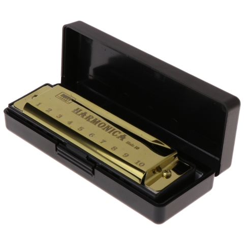 10 Holes Key of C Blues Harmonica Musical Instrument Educational Toy with Case ► Photo 1/6