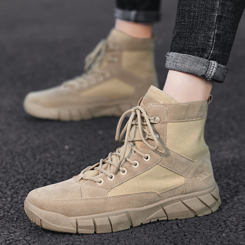 Army Boots Male Commando Desert Boots Men Trend Martin Boots Mens Outdoor Tooling Boots Men High Cotton Boots Men Military Boots ► Photo 1/6