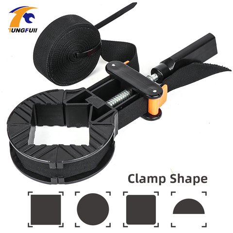 Multi-Function clamps for woodworking tools Belt Clamp Quick Adjustable Band Clamp Angle Clip With 4M Long Belt ► Photo 1/6