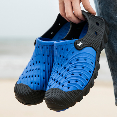 Hot Sale Men's Sandals PVC Breathable Sports Sandals Water Shoes Fishing Sneakers Men's Beach Sandals Water Shoes Large Size 46 ► Photo 1/6