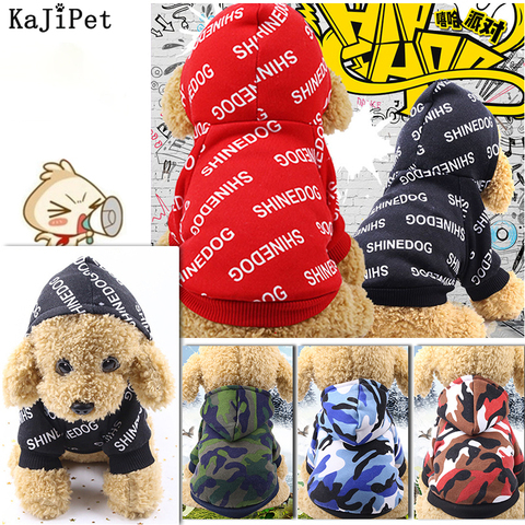 Shinedog Dog Hoodie Puppy Clothes Winter Print Soft Fleece Dog Coats Hoodies Fashion Dog Clothes Clothing For Dogs Pets Clothing ► Photo 1/6