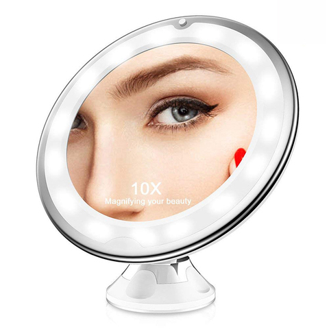 Stand Pocket Vanity Mirrors, Magnifying Make Up Mirror Light