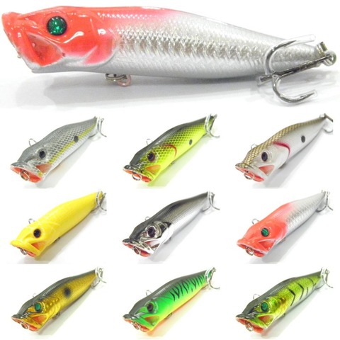 wLure 9cm 12g Red Mouth Painting Popper Topwater Hard Lure with Loud Rattling Sound and High Splash Water Fishing Lures T604 ► Photo 1/5