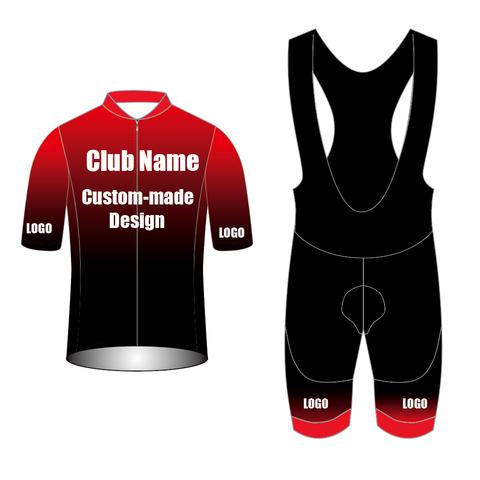 Factory Custom Cycling Maillot DIY Short Sleeve Jersey 19D Gel Pad Bib Shorts Set Bike Racing Team Cyclist Cycling Suit ► Photo 1/6