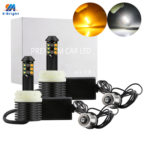 1Set 1156 P21W BA15S PY21W BAU15S 3156 W21W 7440 Error Free LED Canbus Car DRL Turn Signal Lights 12VDC Dual Color NO Hyperflash ► Photo 1/6