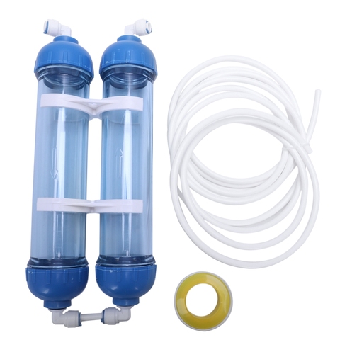 AD-Water Filter 2Pcs T33 Cartridge Housing Diy T33 Shell Filter Bottle 4Pcs Fittings Water Purifier For Reverse Osmosis System ► Photo 1/6