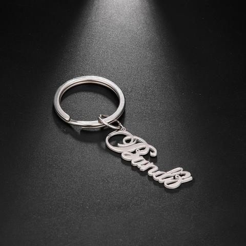 Sipuris Personalized Custom Name Letter Keyring Unique Stainless Steel Key Chain For Women Man Customization Keychain ► Photo 1/6
