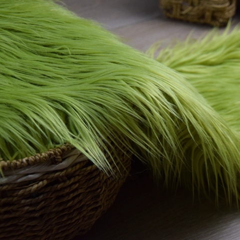 5 Kinds Of Green 7cm Long Plush Fake Wool Fur Fabric For Coat Vest Stage Cosplay DIY Newborn Photographic ► Photo 1/5