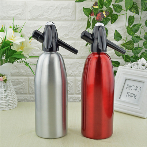 Manual 1L Soda Siphon CO2 Dispenser WATER Bubble Generator Cool Drink Cocktail Soda Machine Aluminum Bar DIY Soda Maker ► Photo 1/3