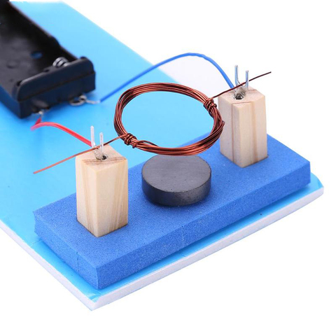 DIY DC Electric Motor Students Physical Production Tecnologia Science Experiment Equippment Blue Easy Control Material Child Toy ► Photo 1/6