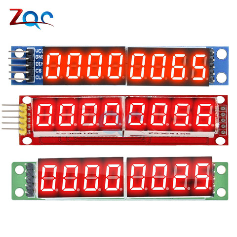 Red/Blue/Green Board MAX7219 8 Digit LED Tube Display Control Module for Arduino 3.3V 5V Microcontroller Serial Driver 7-segment ► Photo 1/6