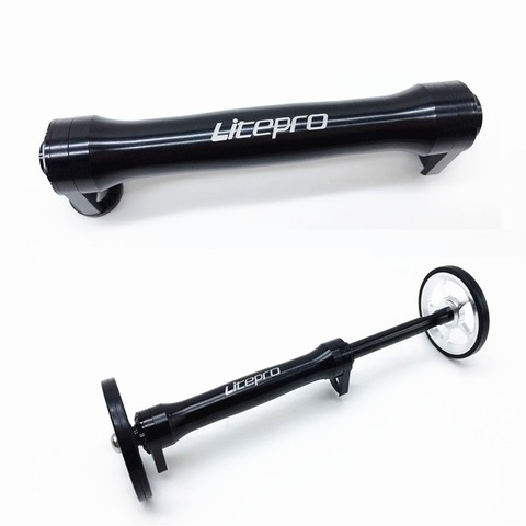 LITEPRO Folding Bicycle Brompton Easy Wheel Extension Bar Aluminum Alloy Telescopic Rod Cycling Bicycle Accessories ► Photo 1/6