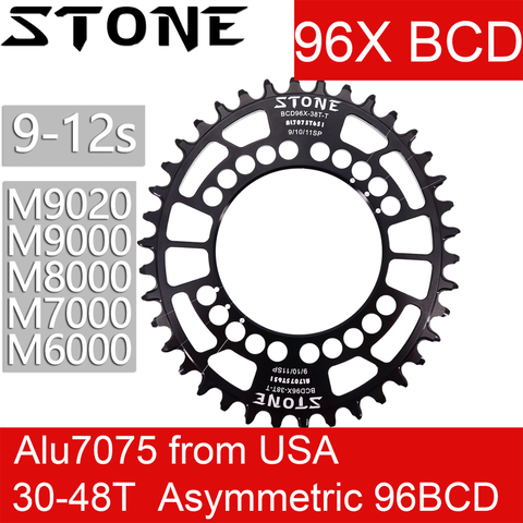 Stone 96 BCD Oval Chainring for Shimano M6000 M7000 M8000 M9000 32t 34 36 40 42 44 48T Bike Chainwheel Bicycle Tooth Plate 96bcd ► Photo 1/6