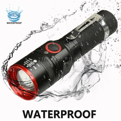 8000LM USB LED Flashlight Bright Tactical Camping Fishing Flash Light T6 V6 L2 Rechargeable Torch Waterproof Lanterna Use 18650 ► Photo 1/6