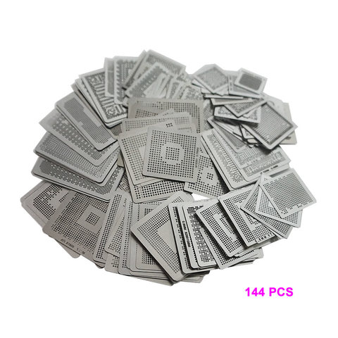 Direct Heat graphics card Stencils 144pcs for INTEL/ NVIDIA/ ATI Video chips BGA Reballing ► Photo 1/6