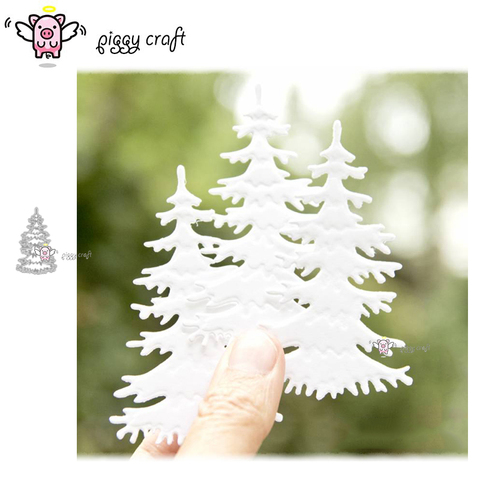 Piggy Craft metal cutting dies cut die mold Christmas tree decoration Scrapbook paper craft knife mould blade punch stencils die ► Photo 1/5