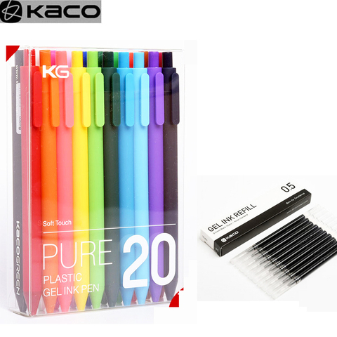 20pcs/set KacoGreen pen KACO pens Sign Pen 0.5mm Signing Pens PREMEC Smooth Switzerland Refill MiKuni Japan Ink colorful ink ► Photo 1/6