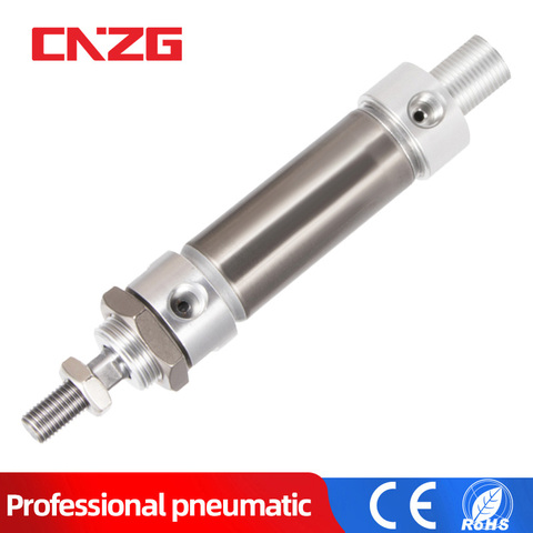 Stainless Steel Double Action MA type 16/20/25/32/40 mm Bore 25/50/75/100/125/150/175/200/250/300 mm stroke pneumatic cylinder ► Photo 1/5