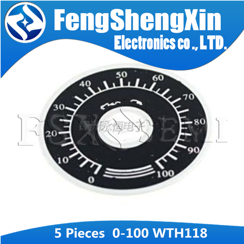 5pcs/lot 0-100 WTH118 potentiometer knob scale digital scale can be equipped with WX112 TOPVR ► Photo 1/1