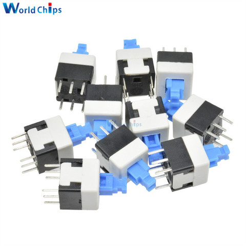 20Pcs 8X8mm Cap Self-locking Type Square Button Switch Blue 100000 Times Service Life ► Photo 1/6