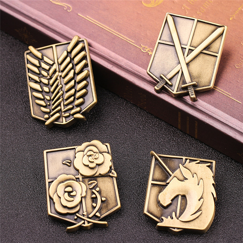 Vintage Japan Anime Attack On Titan Pins Brooches badge Flower Horse Sword  Brooches for Women Men pins bags badge - Price history & Review, AliExpress Seller - Hot Toys Store