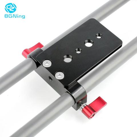 BGNing Aluminum alloy Tripod Mounting Plate Railblock For 15mm Rod Clamp Mount 1/4