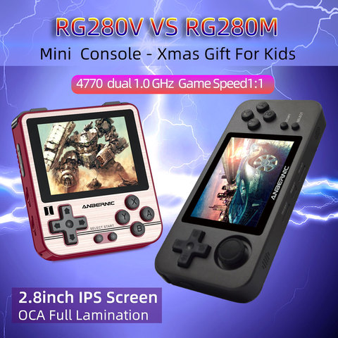 ANBERNIC RG280M RG350M Retro Game Console IPS Screen 2500 Games HDMI Video Out RG350 RG350P Portable Pocket Handheld Game Player ► Photo 1/6