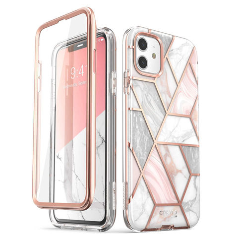 i-Blason For iPhone 11 Case 6.1 inch (2022 Release) Cosmo Full-Body Glitter Marble Bumper Cover with Built-in Screen Protector ► Photo 1/6