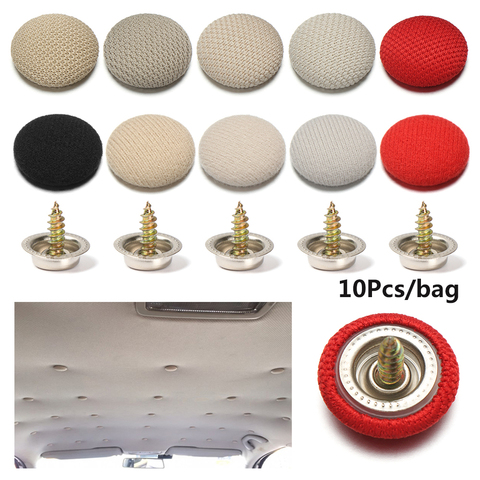 10 PCs Universal Car Roof Repair Buckles Car Interior Ceiling Cloth Fixing Screw Cap Headliner Rivets Retainer ► Photo 1/6