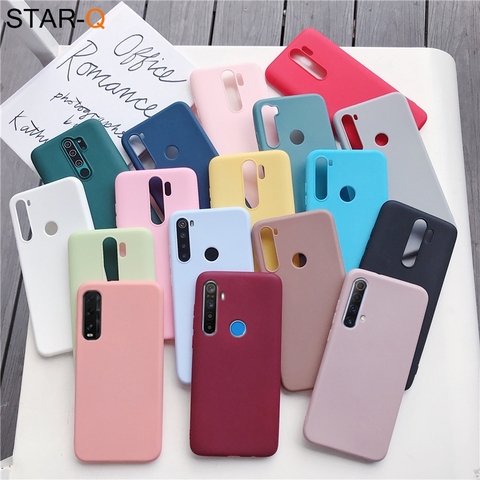 candy color silicone phone case for oppo realme 5i c3 6i 6 5 x50 pro find x2 pro lite matte soft tpu cover cases ► Photo 1/6