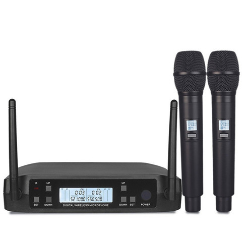 Finlemho  Karaoke Microphone Dynamic UHF Wireless GLXD4 Professional Vocal For Home Studio Recording Computer Conference ► Photo 1/6
