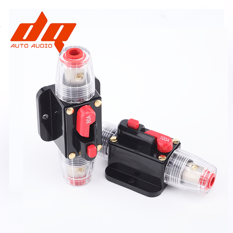 100A 50A 60A 80A 150A 12V 24 Car Truck Audio Amplifier Circuit Breaker Fuse Holder AGU Style Stereo Amplifier Refit Fuse Adapter ► Photo 1/6