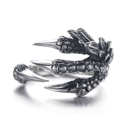 FDLK       Punk Dragon Claws Open Finger Wedding Ring Zinc Alloy Rings for Men Accessories Jewelry Halloween Ring ► Photo 1/3