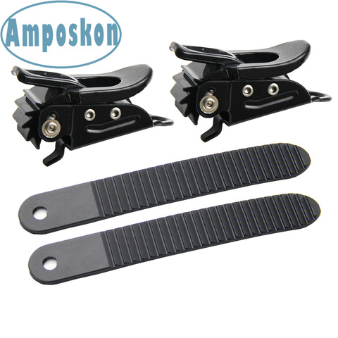 1 Set New Hot Black Snowboard 2 Buckles With 2 Straps For Snowboard Strap-In Toe Tongue Binding System Outdoor Accessories Ski ► Photo 1/5