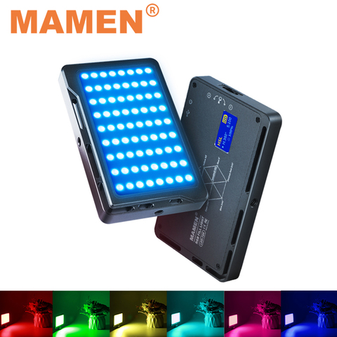 MAMEN 72R RGB 1000K-9000K Photographic Lighting Rechargeable 4000 mAh With 72 LEDs For Studio Youtube Selfie Video Fill Light ► Photo 1/6