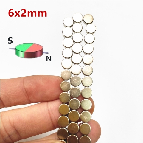 10/20/30pcs  NdFeB Magnet Diametrically Magnetized Rod Diameter 6x2 mm Experiment Precision Instrumentation Magnets  6*2 mm ► Photo 1/6