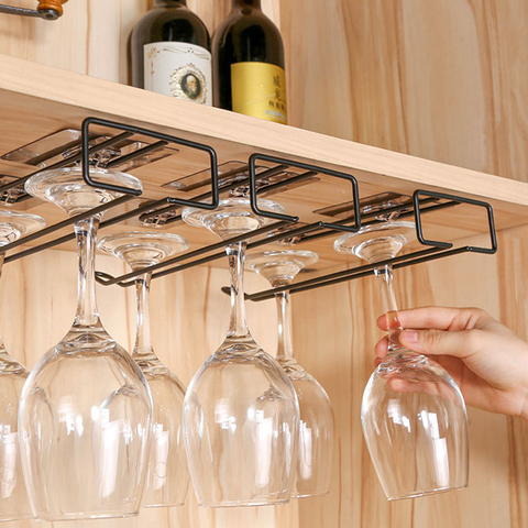 High Quality Useful Iron Wine Rack Glass Holder Hanging Bar Hanger Shelf Stainless Steel Wine Glass Rack Stand Paper Roll Holder ► Photo 1/6