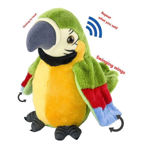 Electric Talking Parrot Plush Toy Bird Waving Wings Cute Speaking Funny Pronunciation Electric Animal Plush Toy for Kids Gift ► Photo 1/6