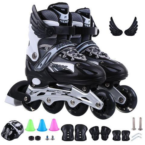 Children's skates Adjustable skates full set of flashing in-line outdoor practice roller skates ► Photo 1/1