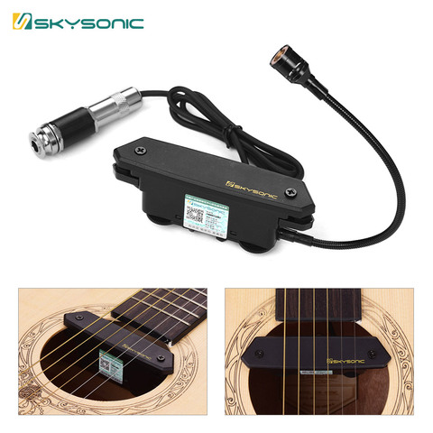 SKYSONIC T-902 Acoustic Guita Pickup Magnetic + Microphone Dual Pickup Systems with Volume Controls for Classic Folk Guitar ► Photo 1/6